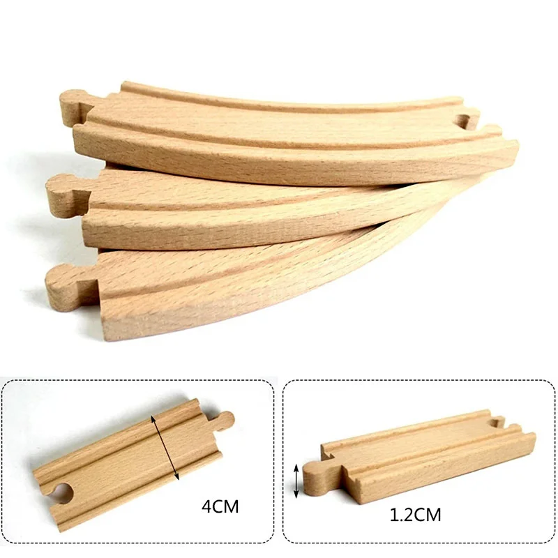 Wooden Track Railway Toys Beech Wooden Train Track Accessories Fit Biro All Brand Tracks Educational Toys for Children