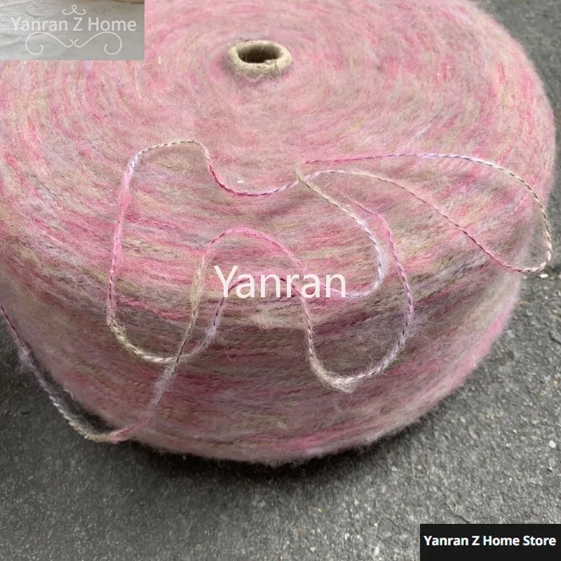 

Comfortable Exquisite Handmade Yarn Mohair with Hair Wave Line Spray Woolen Scarf Handwoven DIY Light Color Series Crochet Yarn