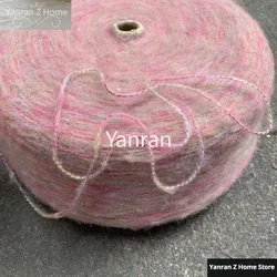 Comfortable Exquisite Handmade Yarn Mohair with Hair Wave Line Spray Woolen Scarf Handwoven DIY Light Color Series Crochet Yarn