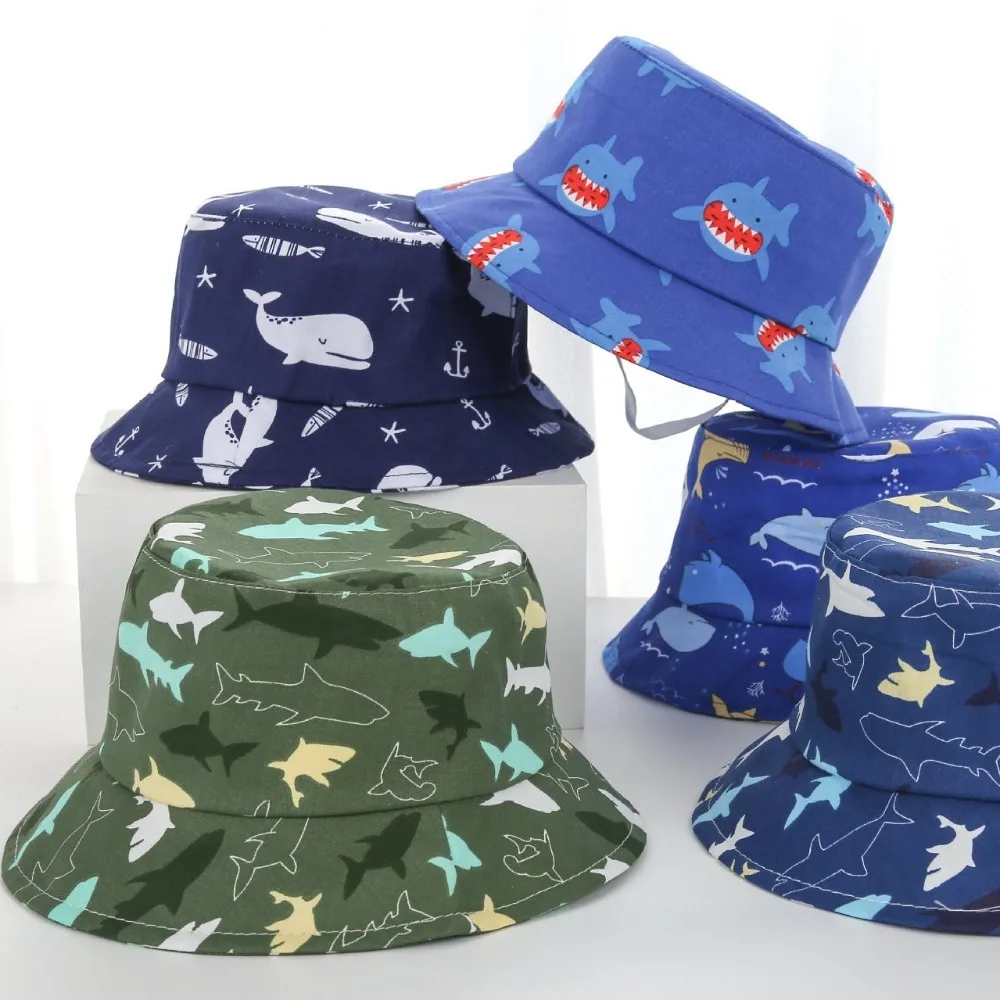 

Trendy Baby Sun Hat Hot Sale Breathable Anti-uv Bucket Hat Cartoon Baby Fisherman Hat Boys Girls