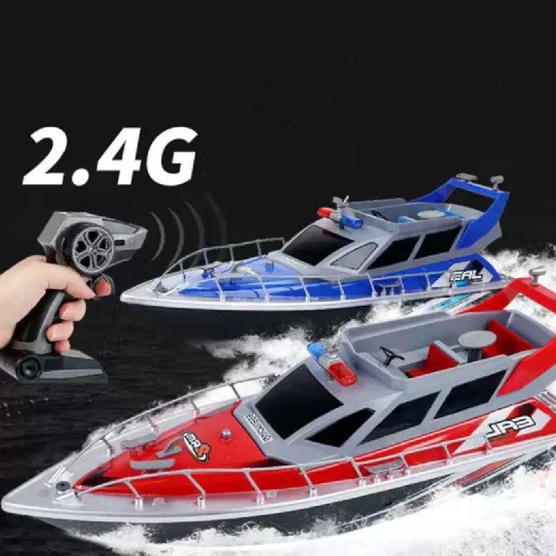 

New Update Large Remote Control Police Boat Toys Patrol Craft Toy for Kid Outdoor Playing Water play Present Gift Military Toys