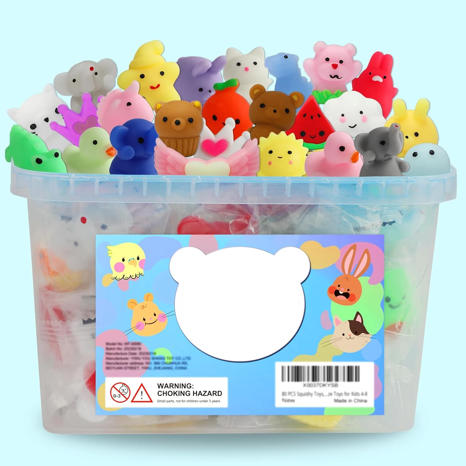

Adorable Kawaii Mochi Squishy Toy Bulk - 80 Pieces of Cute Fidget Sensory Toys for Kids 4-8, Fun Birthday Gifts for Boys and Gir