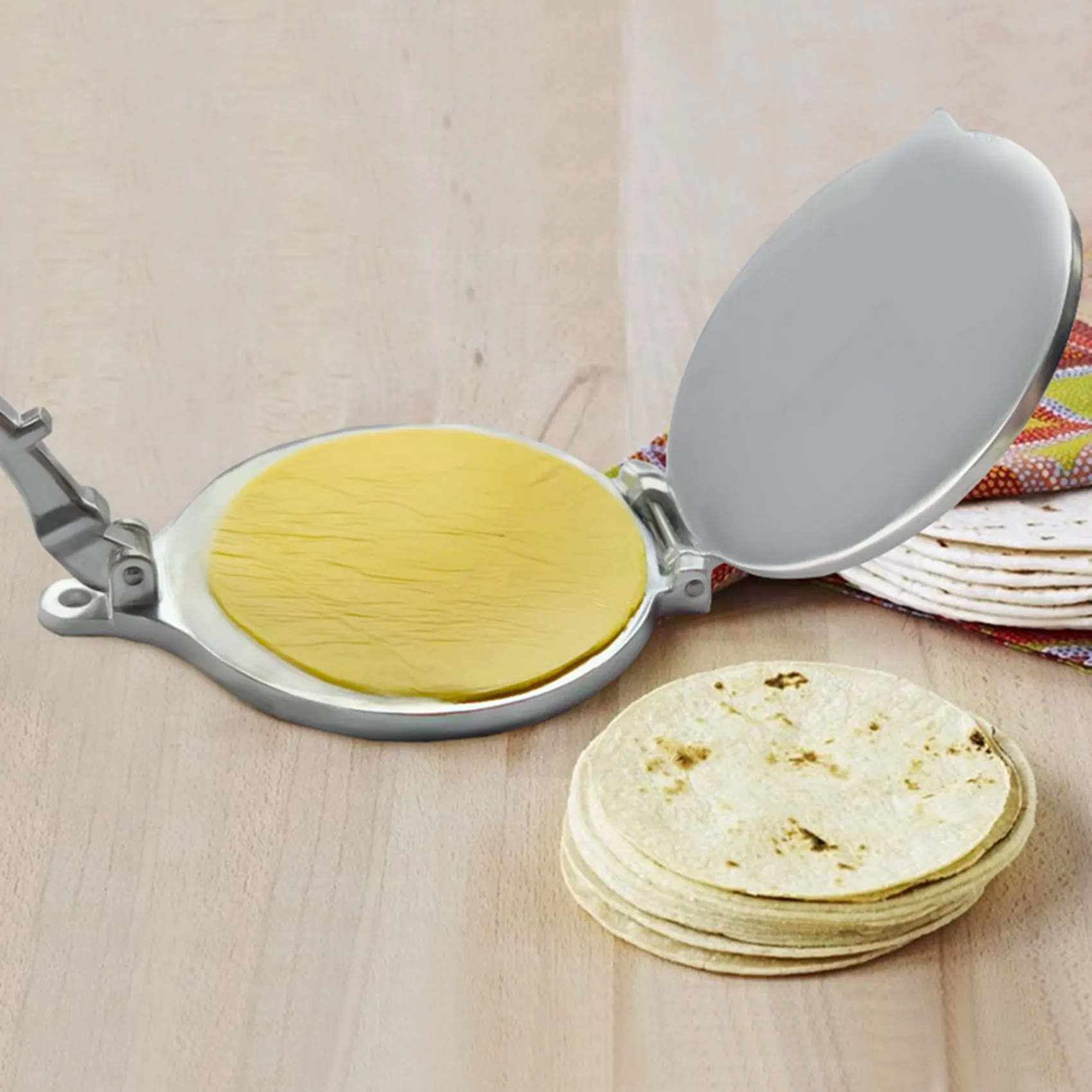 2Pcs 8 Inch Aluminum Tortilla Press. Tortilla Maker, Flour Tortilla Press, Rotis Press, Dough Press-BAAQ