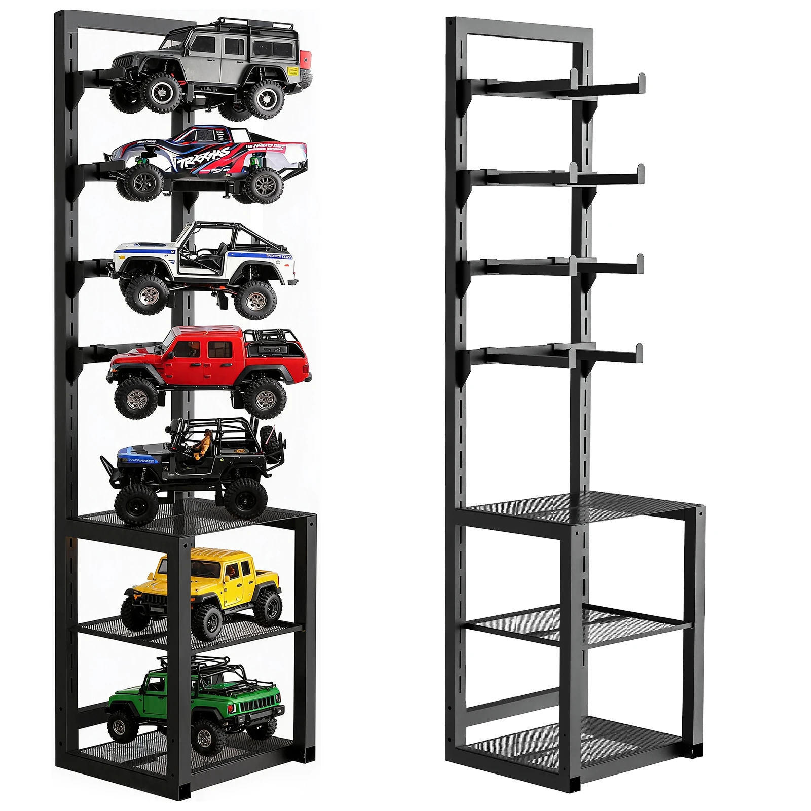Rc car storage rack  rc model display shelf  rc crawler holder, rc accessories organizer, metal rc car stand for 1/10‑1/24 car