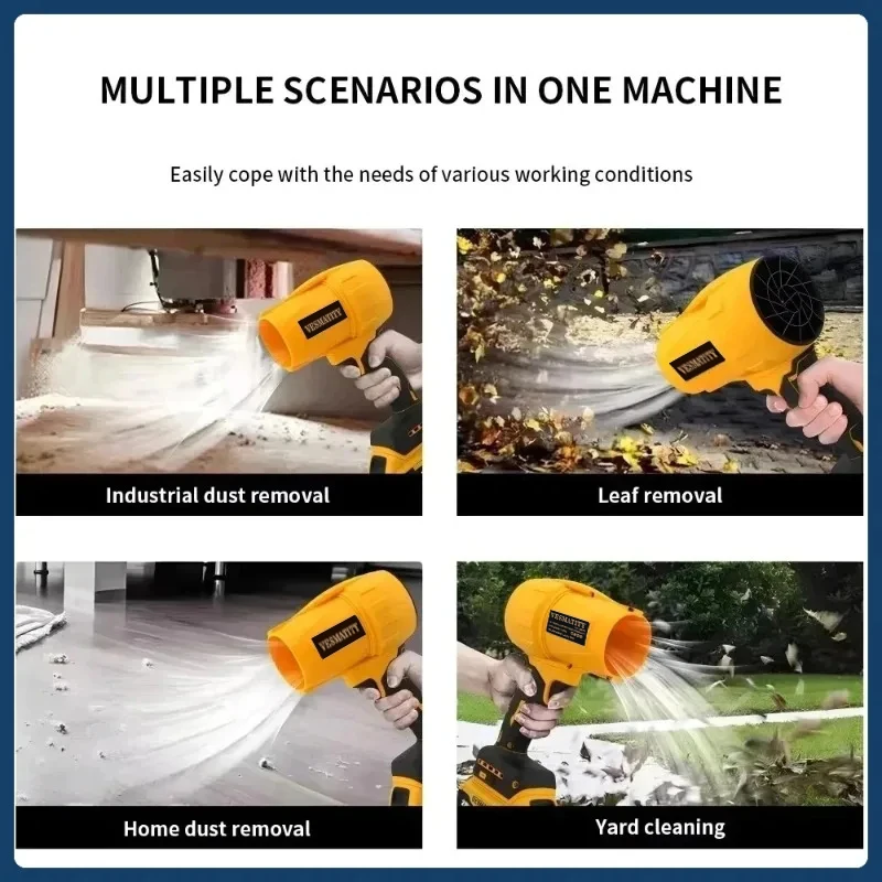 Brushless Turbo Fan Leaf Blower Wireless Handheld Dusting Tool 30000RPM 20V for Sweeping Leaves Dust Pro for DeWALT Battery