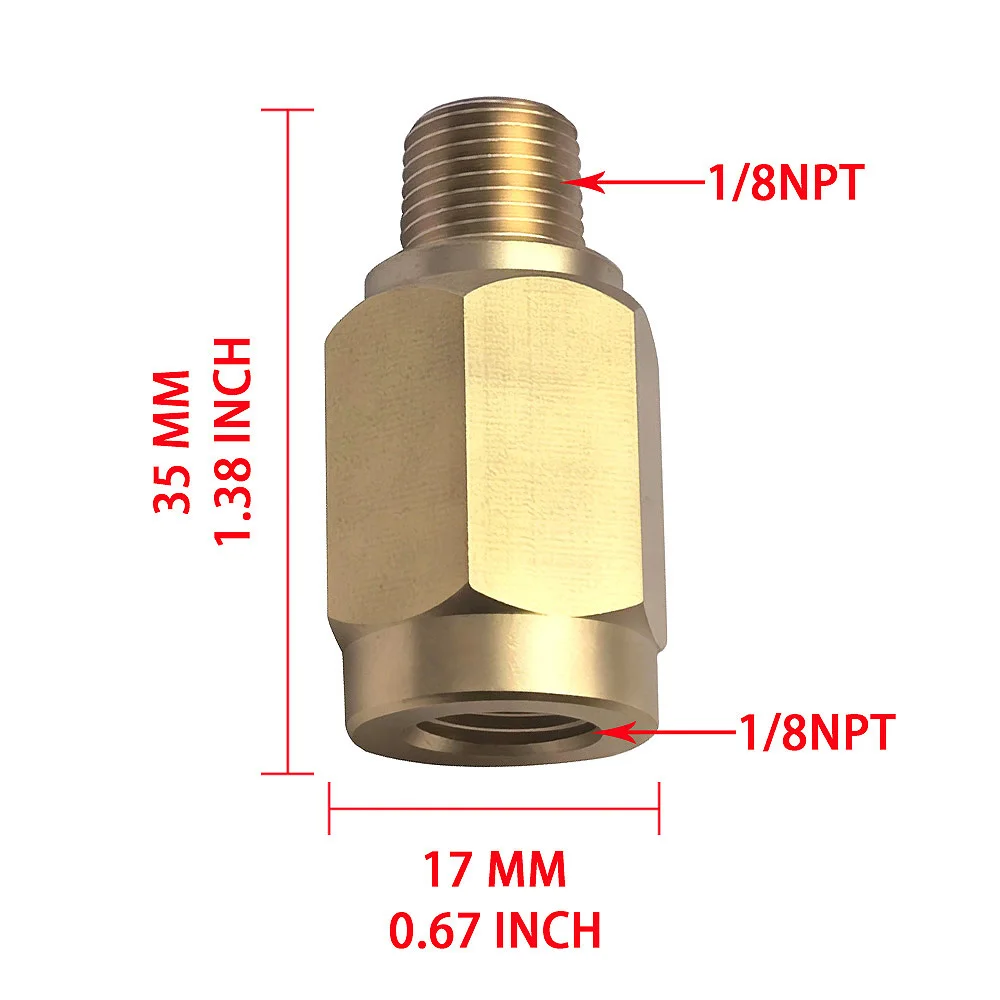 1/8-27NPT Fuel Pressure Buffer Valve Sensor Adapter Eliminates Pressure Spikes for 12V 24V 5.9L 6.7L Diesel Engine