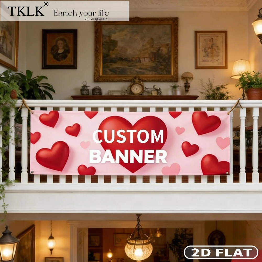 

2D Flat 1pc Custom Polyester Party Banner, Personalized with Your Text & Design, Image & Logo Indoor & Outdoor Banners