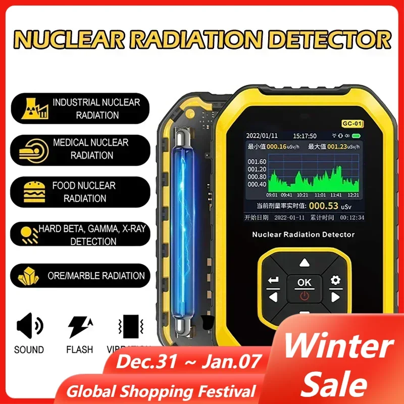 Personal Dosimeter X-ray Gamma-ray Beta Ray Radioactivity Tester Nuclear Leakage Pollution Nuclear Radiation Detector γ-Rayβ-Ray