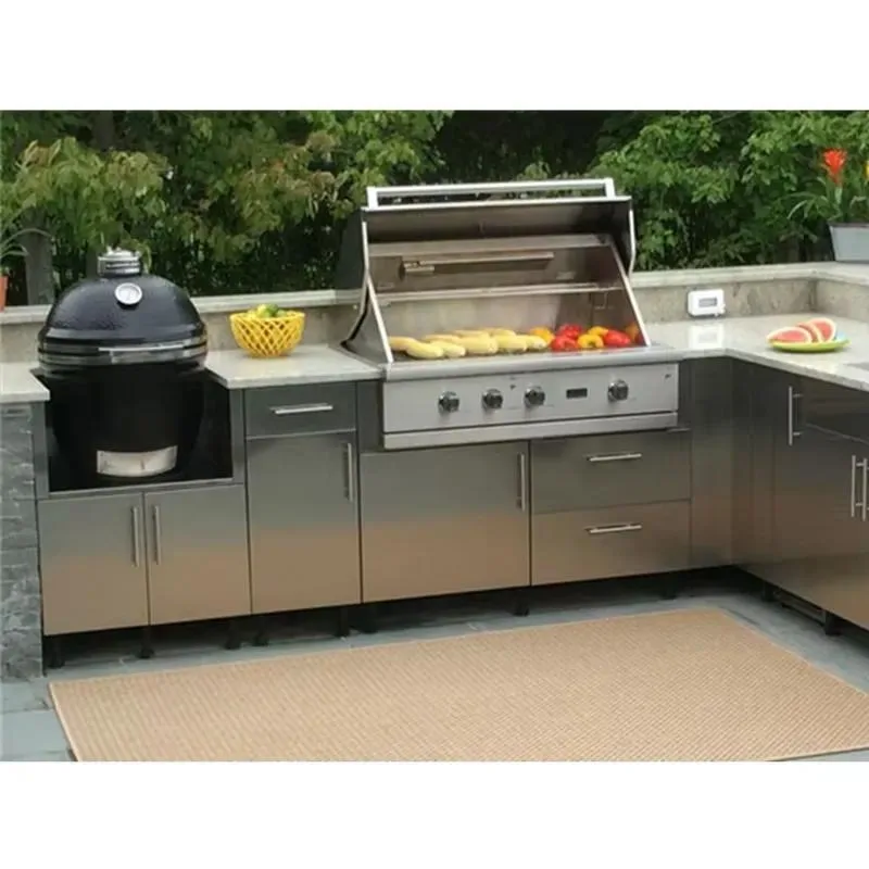Hot Sale 304 Stainless Steel with Cabinets and Exhaust Fan Tools Charcoal Cabinets Smoker