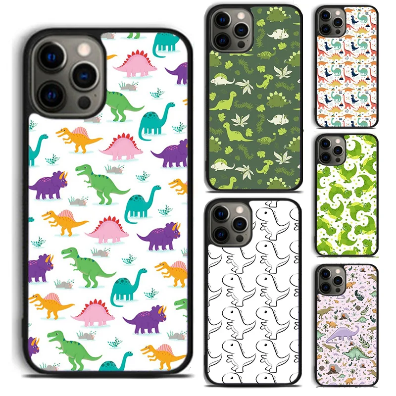 Funda de teléfono a la moda con bonito dinosaurio para bebé, para apple 16 11 12 13 14 Pro Max XS XR Plus para coque