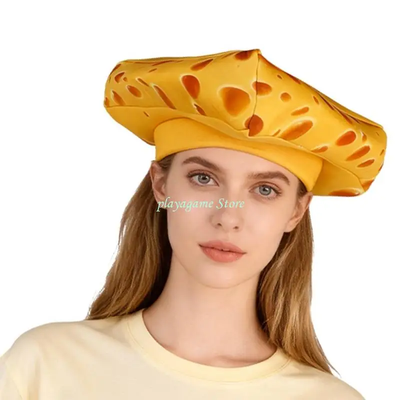 Y88A Divertente Cappello da Formaggio, Divertente Novità Cappello Pazzo Cappello Sciocco Divertenti Accessori per Costumi dei