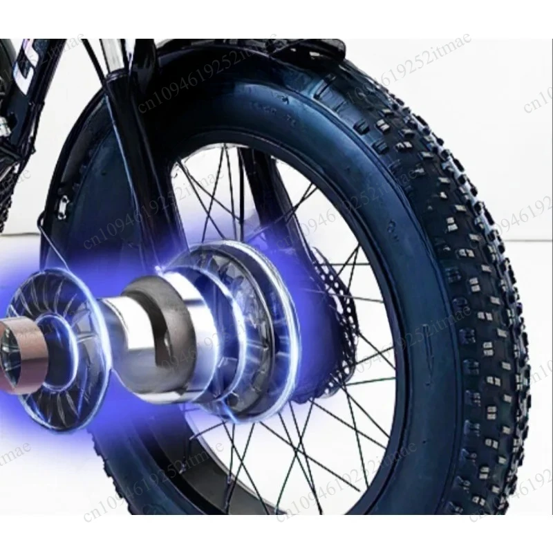 20 Inch Fat Tire Pedal Tricycle, Snow Lithium Battery Electric Bike