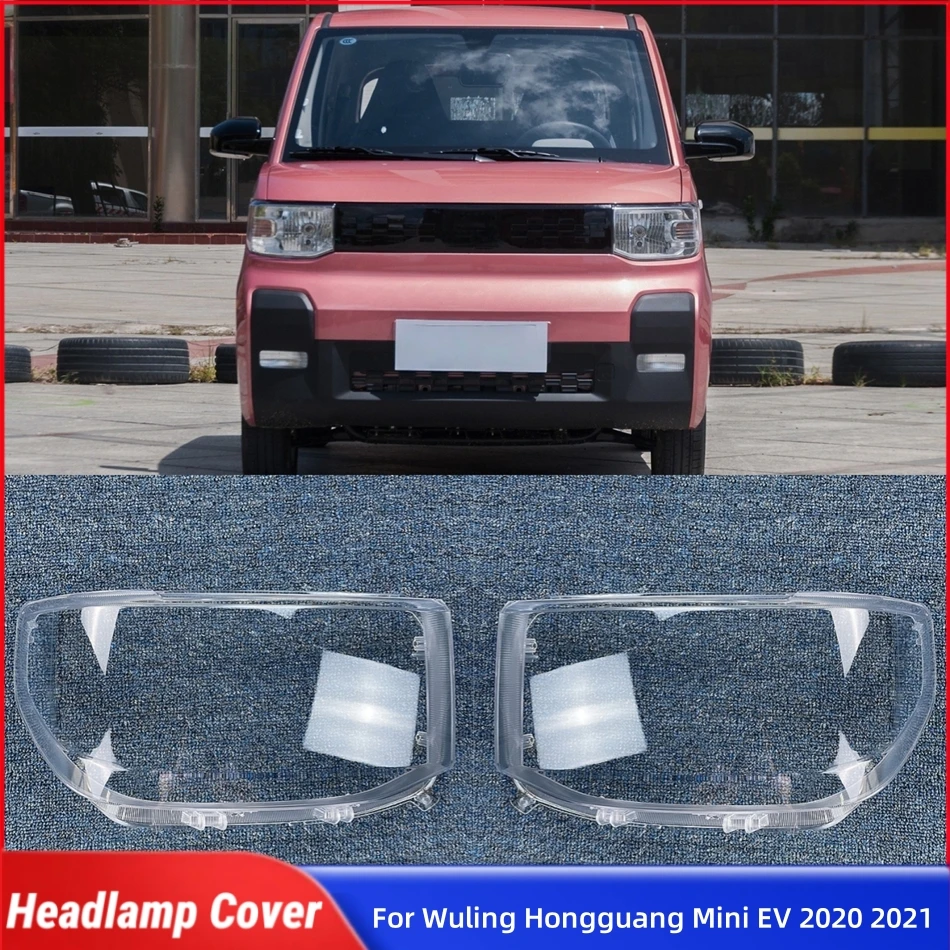 

For Wuling Hongguang Mini EV 2020 2021 Car Gadgets Lampshade Headlights Cover Car Front Headlight Lens Cover Lights Shell