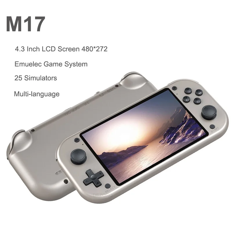 M17 Retro Handheld Video Game Console Open Source Emuelec System 4.3 Inch IPS Screen Portable Pocket Video Player for PSP