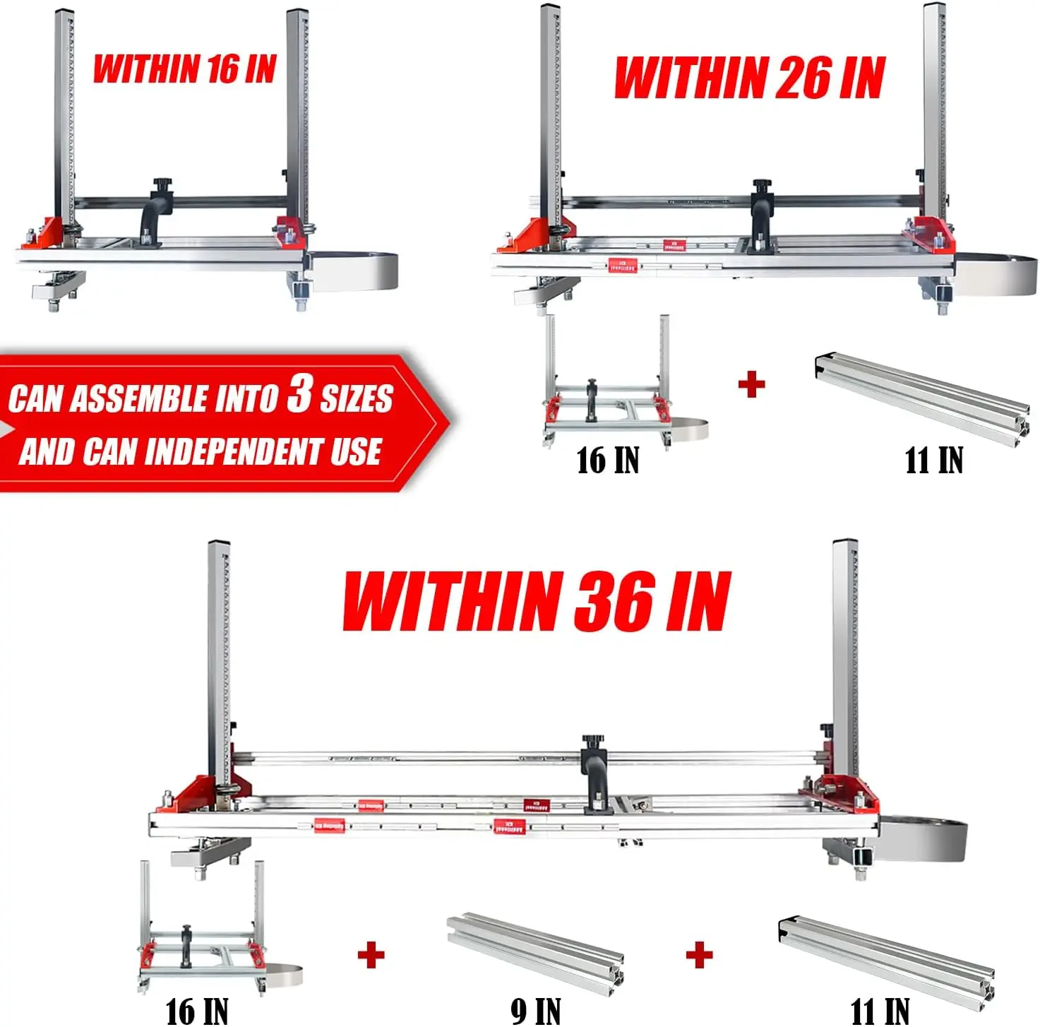 Zozen Chainsaw Mill, Portable Sawmill - Can Be Assembled Into 3 Sizes For Independent Use, Suitable For 14-36 Inches Planking