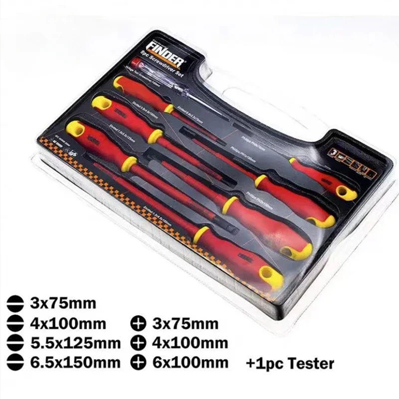 Multifunction Insulated Screwdriver Set Withstand Voltage 1000V Precision Magnetic Slotted Electrician Repair Home Hand Tool Kit