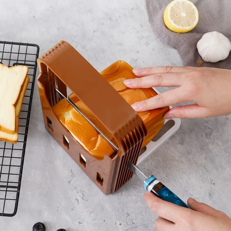 Bread Slicer Toast Slicer Splitter Cutter Foldable Slicing Rack Home Baking Tools