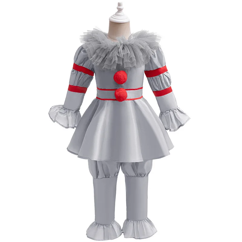 Pennywis Cosplay Stephen King Costume Anime Party Uniform Halloween Kids Children Boy Girl Family Matching Clown Clothing Set