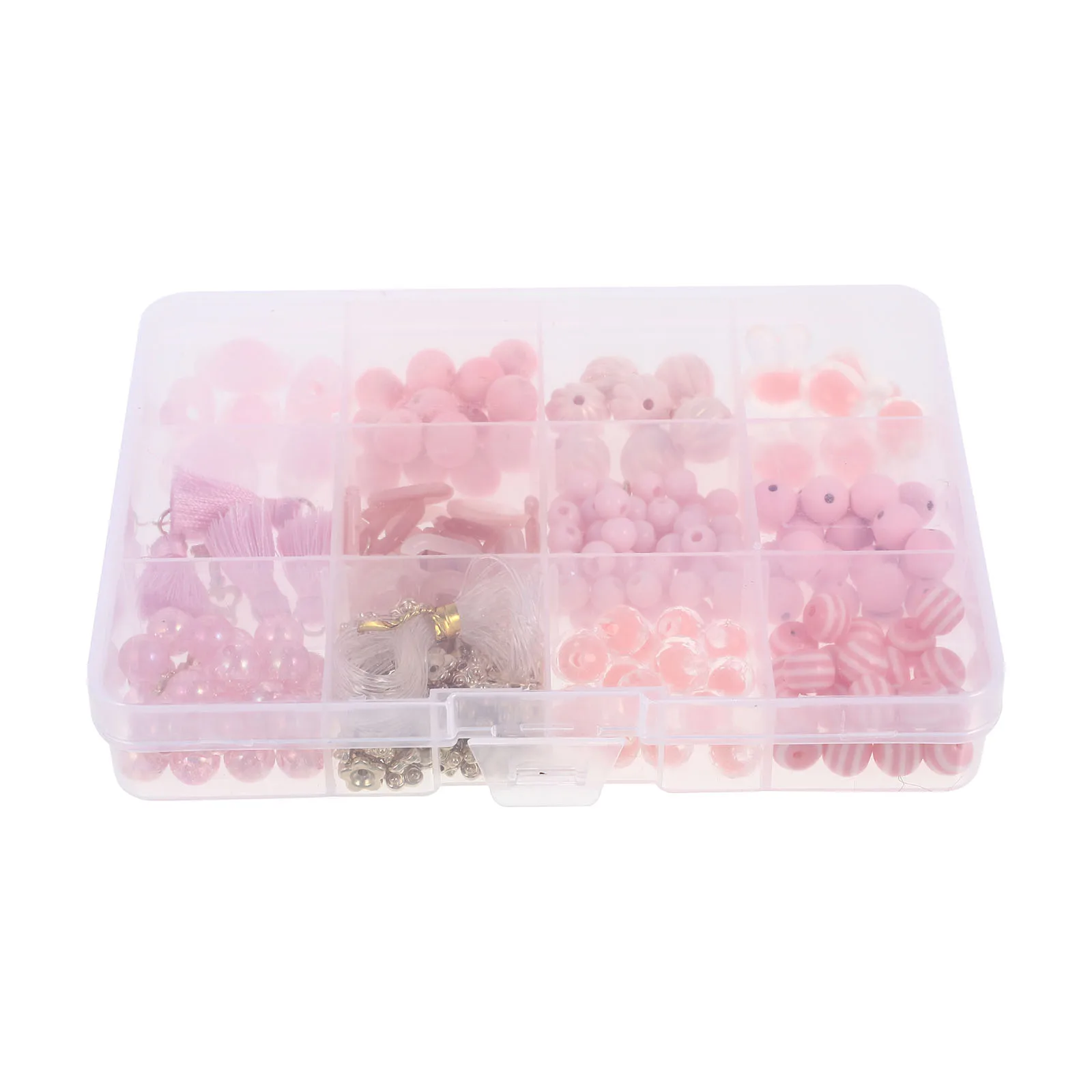 

DIY Jewelry Making Beads Pink Beaded Accessories Bracelet Craft Lovely Necklace Section nament Findings Plastic Smooth Surface