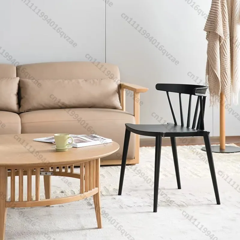 Modern Outdoor Garden Cafe Pp Nordic Plastic Color Dining Room Dining Room Furniture Chairs