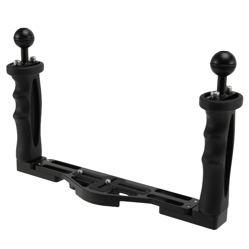 AEE7-Dual Handheld Stabilizer Diving Underwater Camera Housings Tray/Grip Waterproof With Double Handle For Dome Port Waterproof