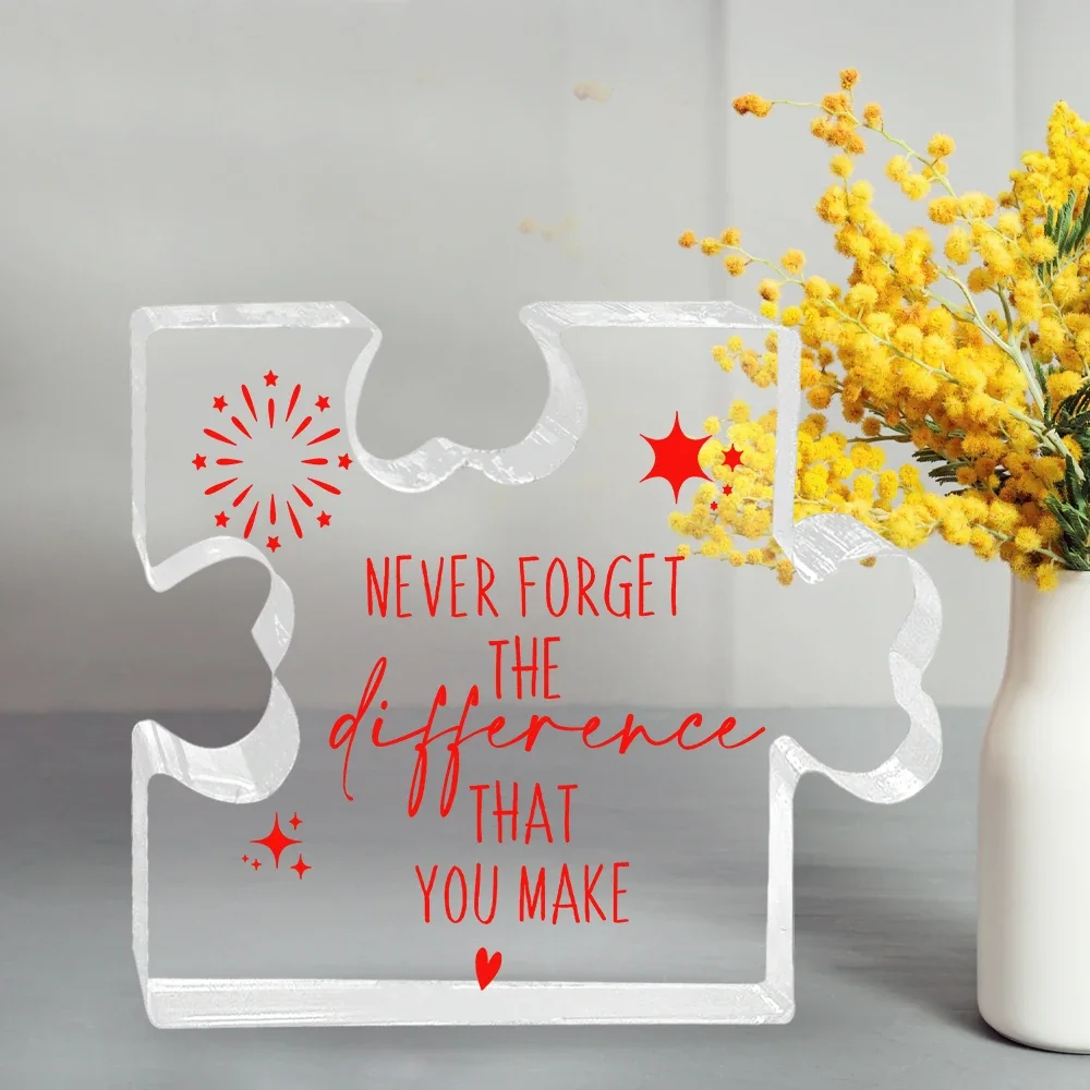 CIFBUY Inspirational Acrylic Plaque for Mentor Boss, Motivational Leadership Thank You Gift, Office Desktop Tabletop Decor