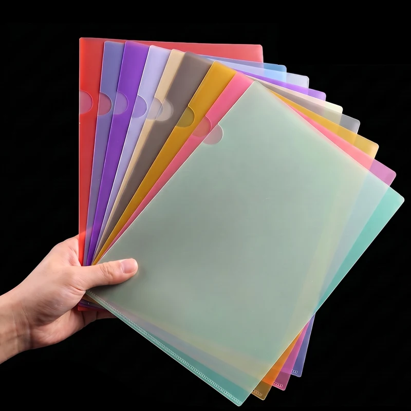 30pcs 22x31cm A4 Translucent Envelopes Cmdocument Folder Colorful Small Business File Folder Stationery Supplies Storage Bag