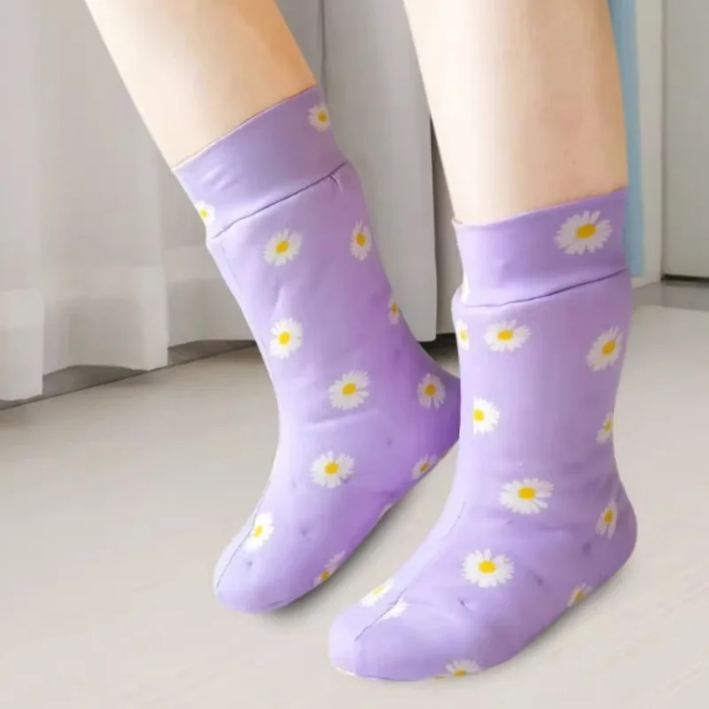 

Mens Womens Foot Covers Handmade Adult Baby Cotton Socks Spring Autumn Winter Thickened Print Cotton Socks ABDL Keep Warm Socks﻿