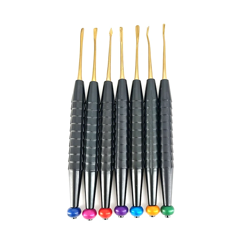 7PCS/SET Dental Tooth Extracting Tools Titanium Alloy Implant Instrument Dentistry Elevator Set Extraction Root