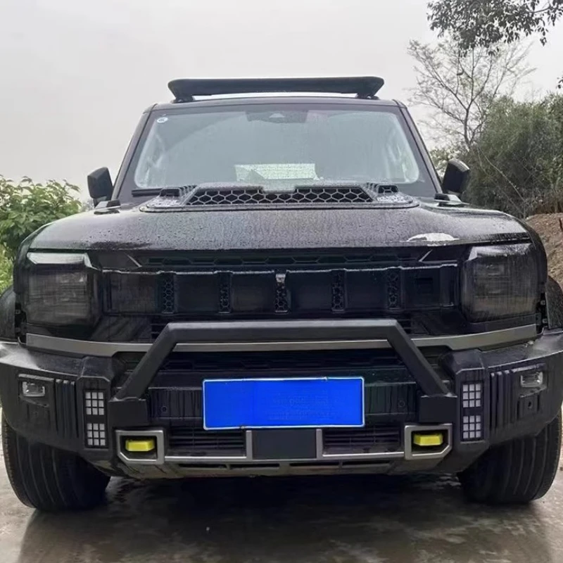 Car Front Bumper Competition Bar Fit for JETOUR Traveler T2 Silver Dragon Wings Bullbar Anti-collision Modification Accessories