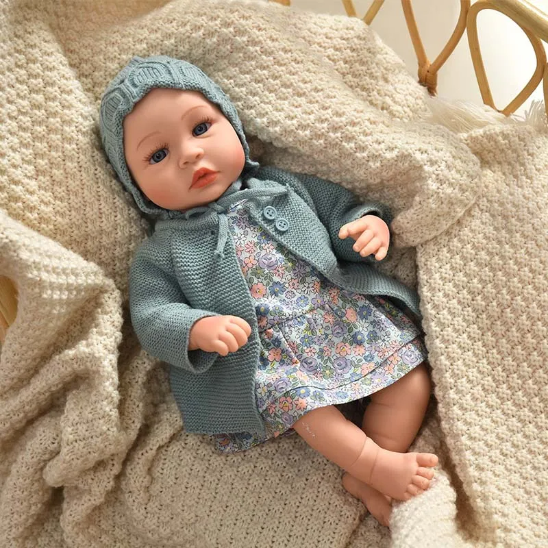 17.72인치 리본 베이비돌 (여아용) 실물 같은 부드러운 여자 아기 인형 45CM 천 몸체 리본 베이비돌 머리 없음 고품질 베베 인형