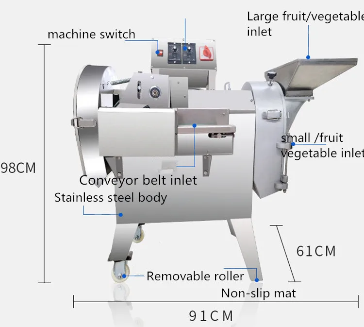 multifunctional vegetable cutter machine / fruit cutter machine with 3sets blade mould