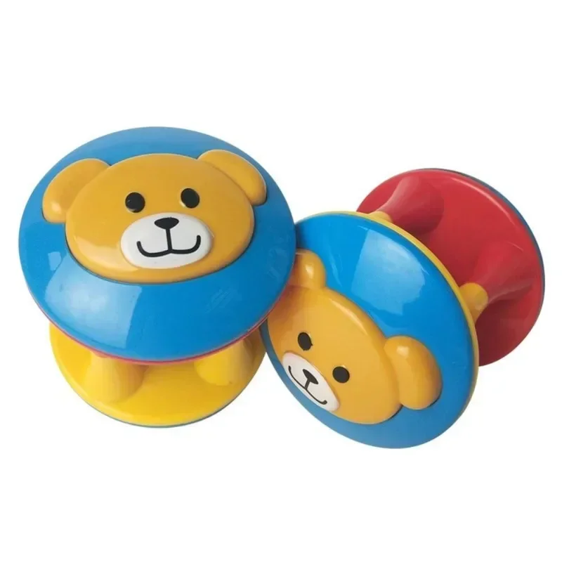 กระดิ่งหมีสองหัวของเล่นสำหรับเด็กลูกบอลรูปสัตว์สำหรับเด็กของเล่นเขย่าได้สำหรับเด็กทารกพัฒนาสติปัญญา