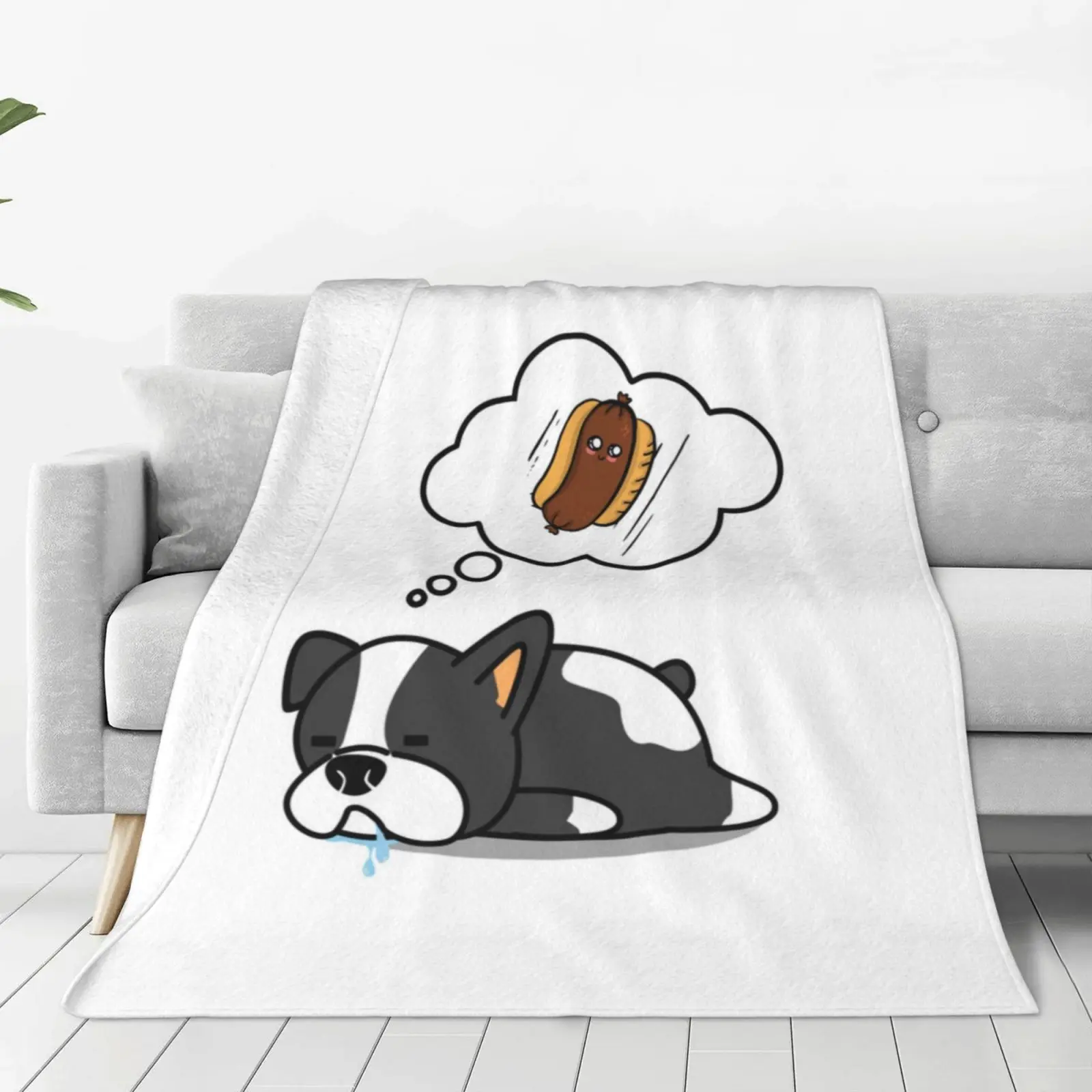 Always Hungry Top Quality Comfortable Bed Sofa Soft Blanket Sleep Always Hungry Hot Dog Cute