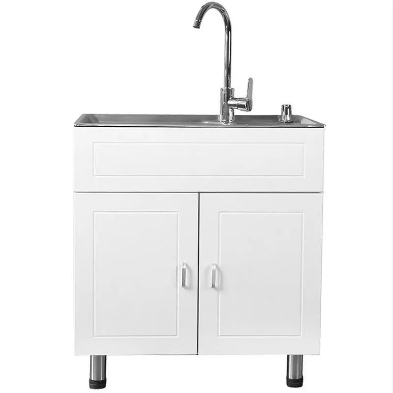 

Kitchen 304 stainless steel sink cabinet, vegetable bowl , single and double slots with brackets