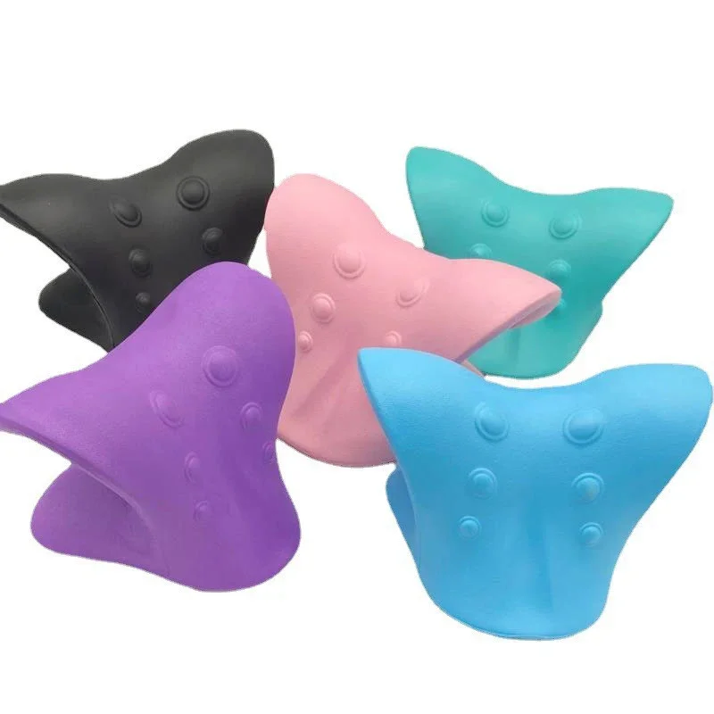 Neck Massage Pillow Neck Shoulder Stretcher Relaxer Chiropractic Orthopedic Cervical Massage Pillow for Pain Relief Neck Support
