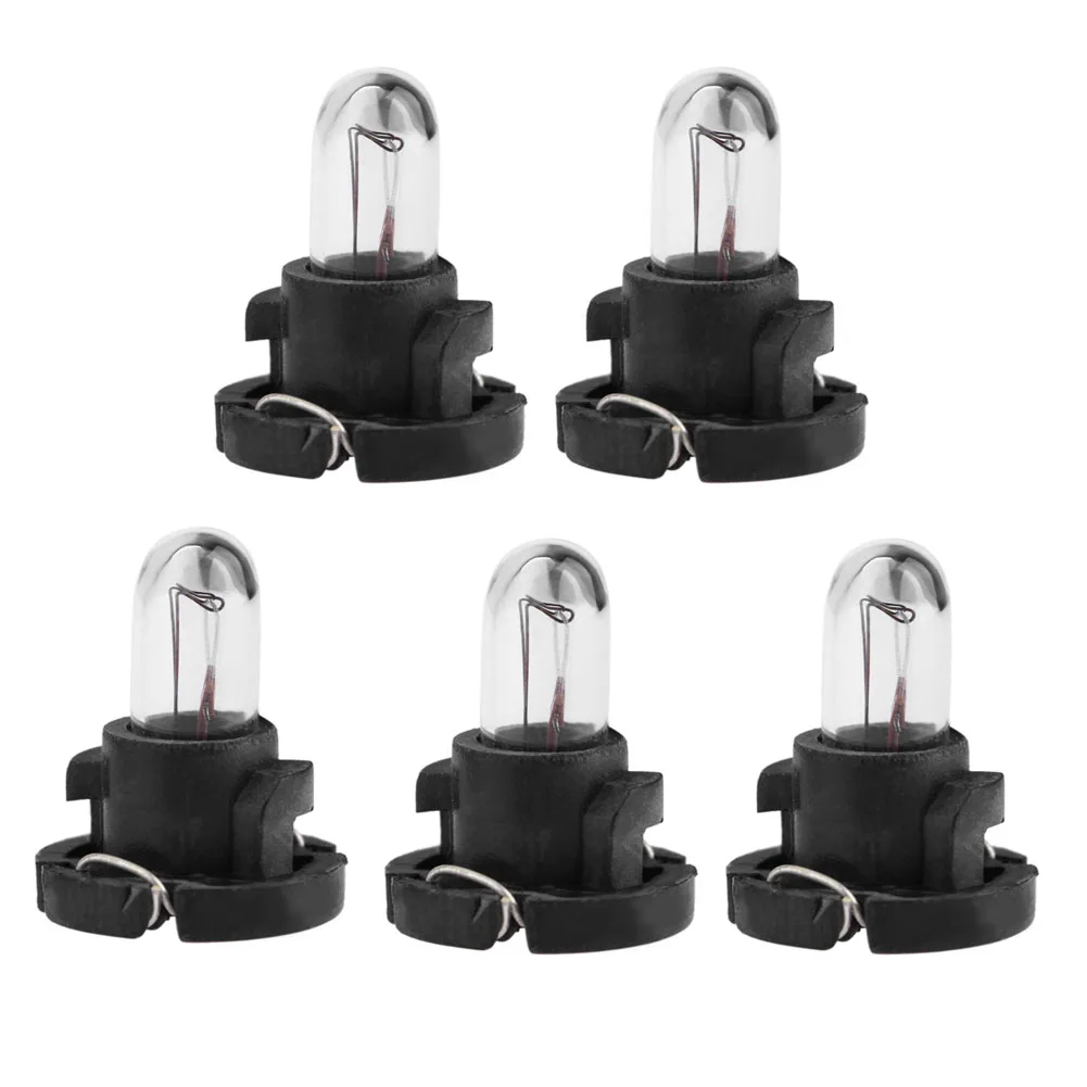 5pcs Instrument Light Bulbs Universal 12V T4 LED Instrument Lights Auto Accessories Replacement for Toyota Honda Nissan