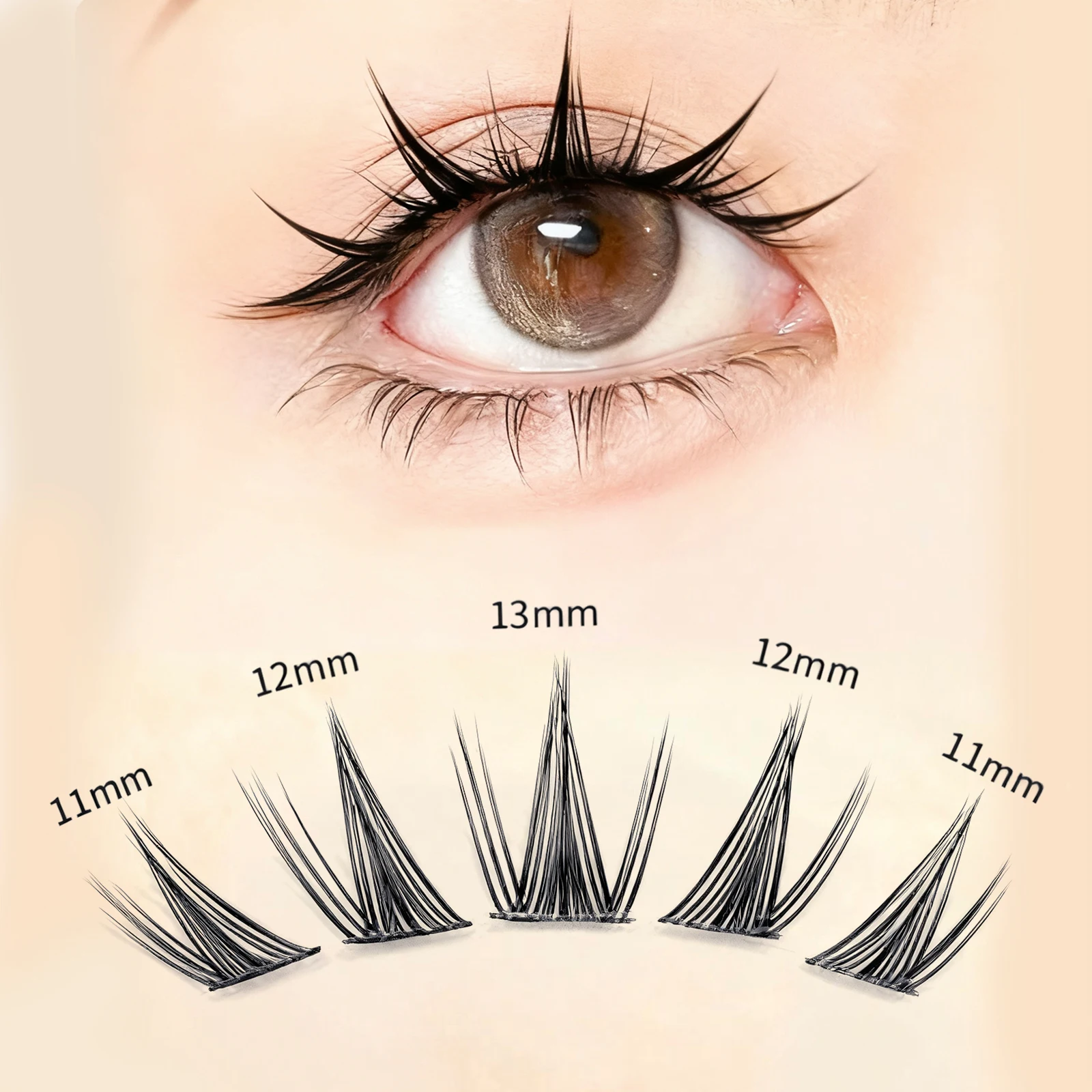 10 صفوف عباد الشمس الرموش الصناعية ذاتية اللصق كسول نمط لا الغراء المطلوبة خفيفة الوزن لينة ماكياج اليومي جلدة بالجملة #6