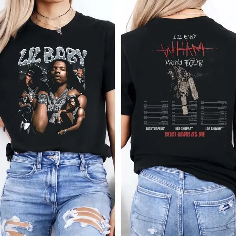 Lil Baby Wham World Tour T Shirt Äì 2025 Rap Retro Hip Hop Concert Merch