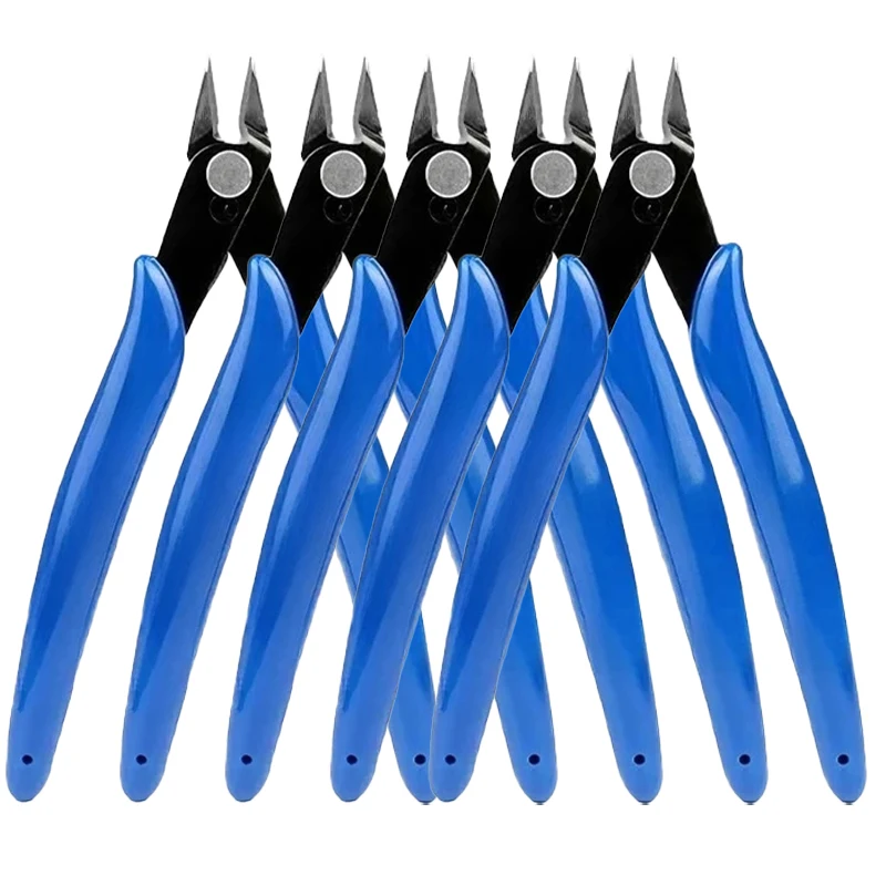 1/5/10pcs Steel Pliers Electrical Wire Cable Cutters Diagonal Pliers Carbon Cutting Side Snips Flush Pliers Nipper Hand Tools