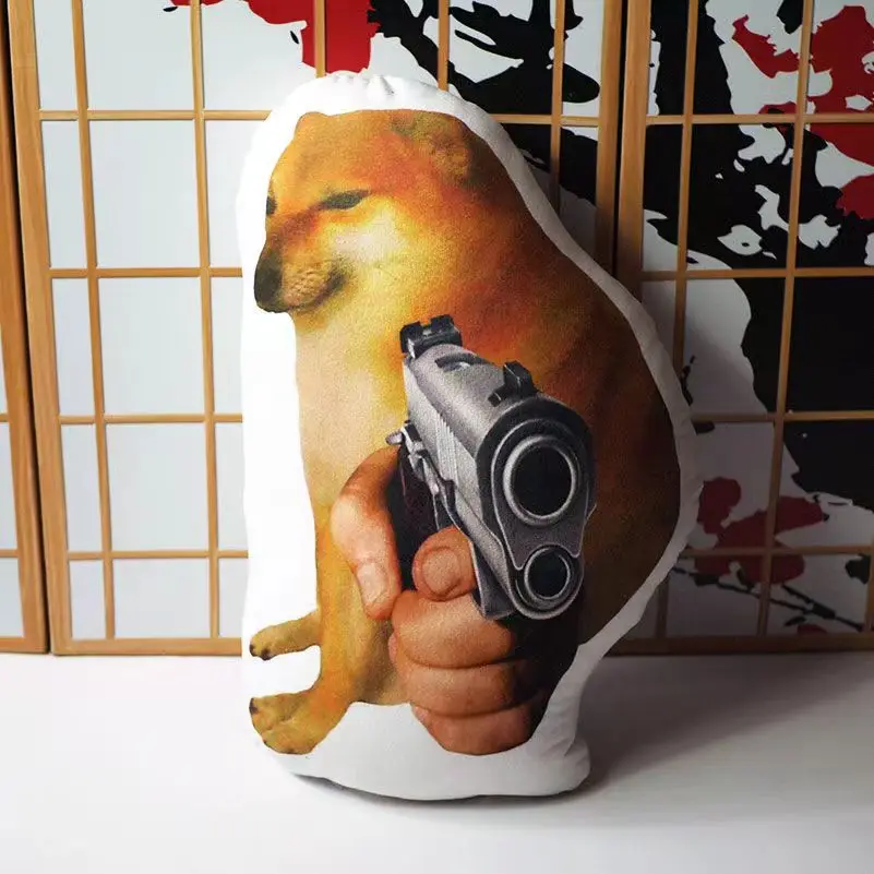 Almohada de felpa para perro, cojín de doble cara, cosplay, regalo de cumpleaños