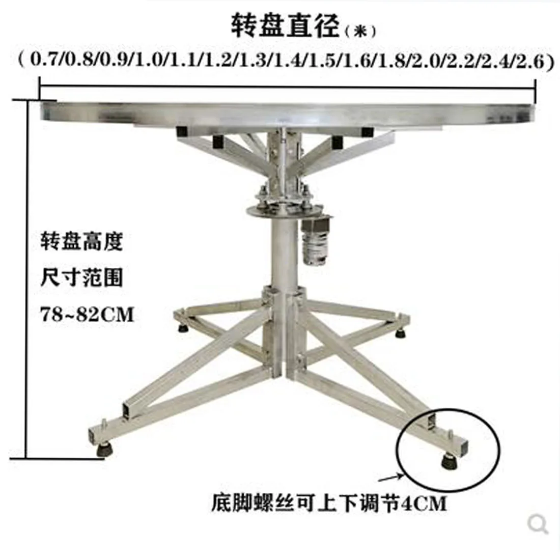 Imagem -04 - Floor-mounted Electric Rotary Table Large Round Table Rotating Core Automatic Rotary Movement Remote Control And Velocidade Regulation Silent Rotary Table