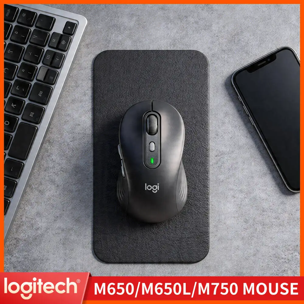 Logitech M750 Ergonomic Mouse - Quiet Comfort Clicks, 3-Device Fast Sync, 20-Month Battery, Daily Work Tool