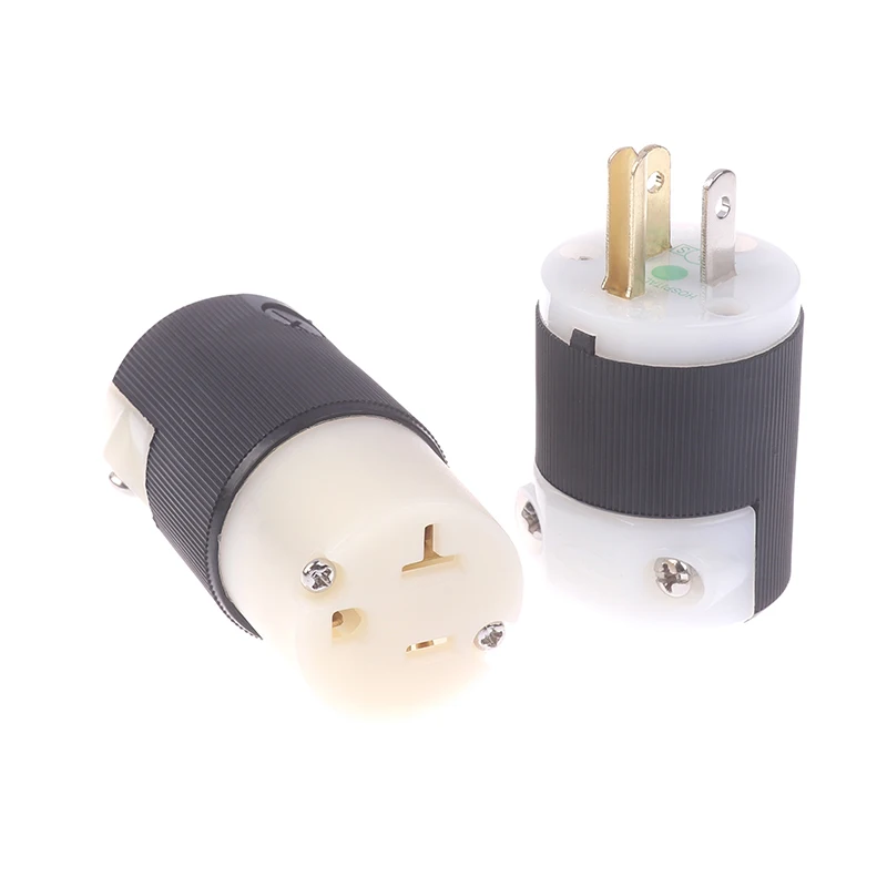 HiFi Audio US Plug Female Socket HBL5266C NEMA 5-15P/15R American Standard Copper AC Power Supply Male Connector