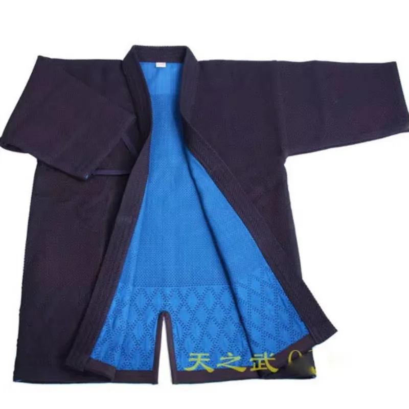 Kendo Costume Japan Style Navy Blue Double Layer Kendo Aikido Iaido Gi Sportswear Martial Arts Kendogi Uniforms