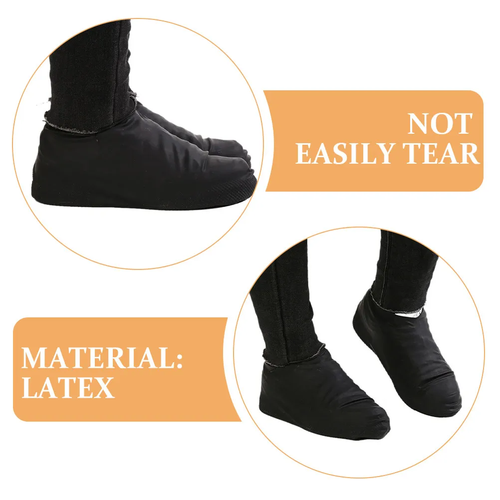 2 Pairs Nonslip Shoe Covers Rain Boot Shoes Protector for Protectors Latex Booties