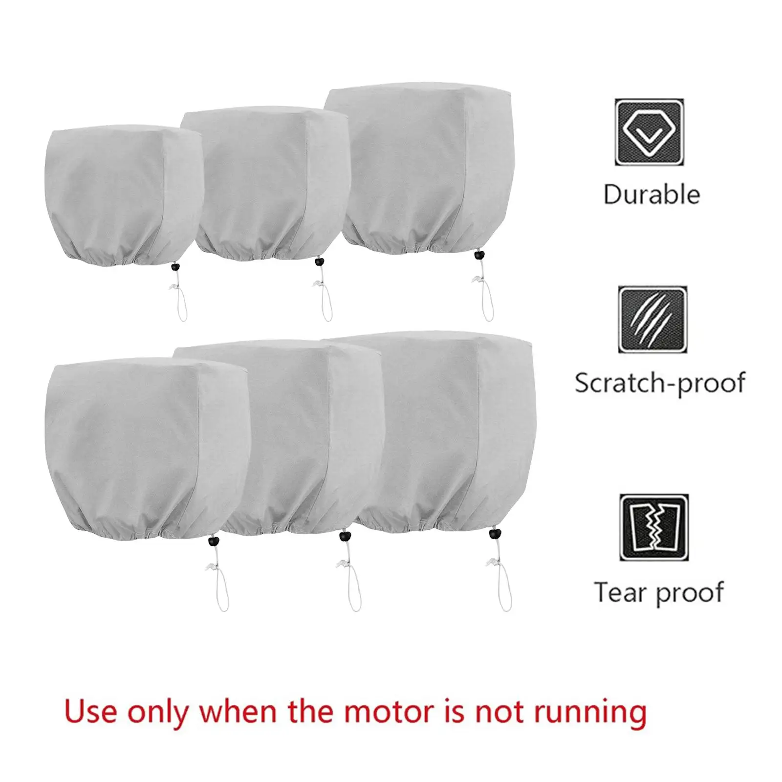 

Durable Boat Motor Cover Waterproof Outboard Engine Hood Protector 210D Oxford for Sailing Marine
