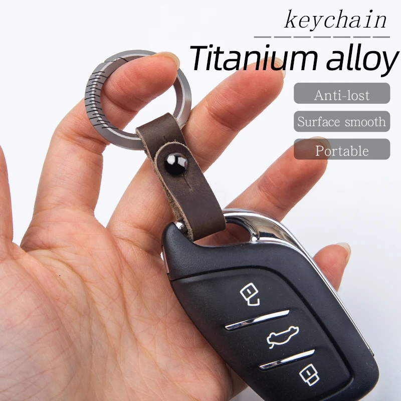 特別なチタン合金キーホルダー,小型車のペンダント,革,父の日プレゼント