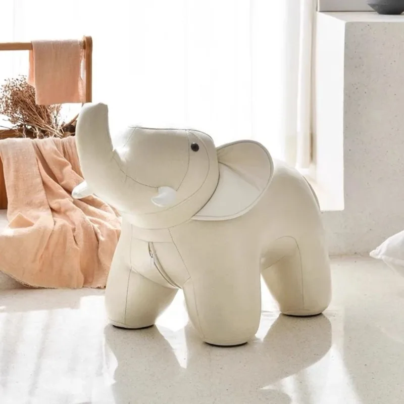 Creative elephant animal stool, home door living room, children's shoe changing stool, sofa ornament, elephant stool extra large
