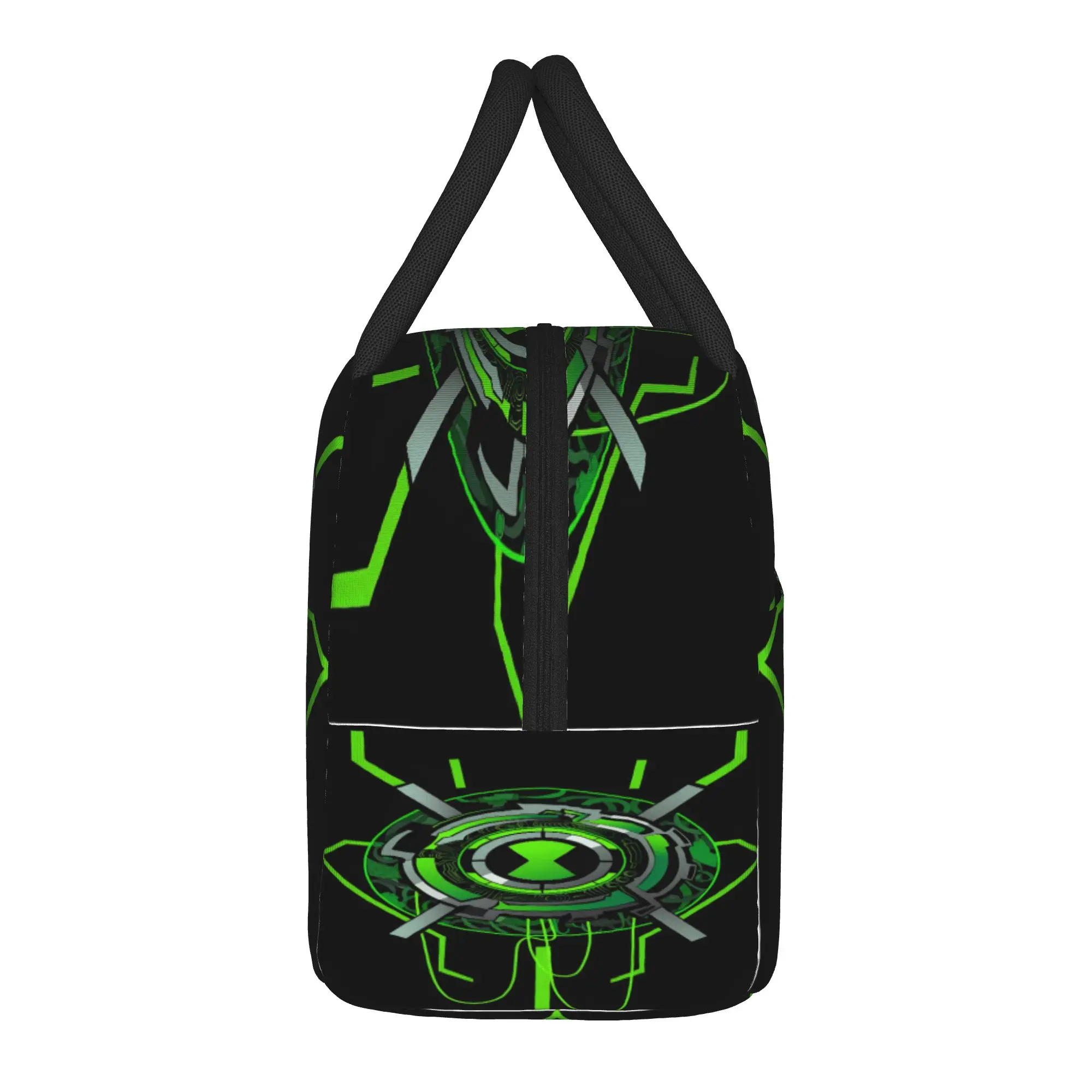 Ben 10 Omnitrix Unleashed Lunch Bag Picnic Portable Zipper Thermal Lunch Bags For Child  Waterproof Graphic Cooler Bag